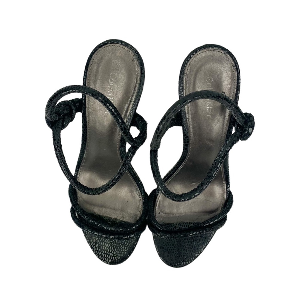 Calvin Klein Amber Metallic Python Heeled Strappy… - image 8